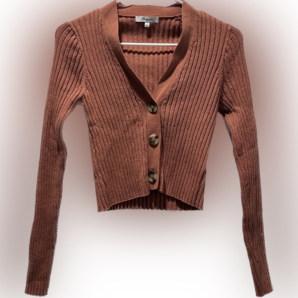 Madewell button-up cardigan cropped
